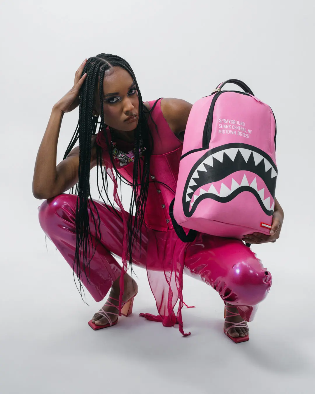 SHARK CENTRAL (PINK) BACKPACK (DLXV) - Image 4