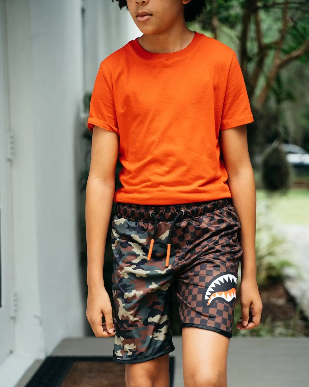 KIDS CHECKS & CAMO SWIM TRUNKS - Image 2