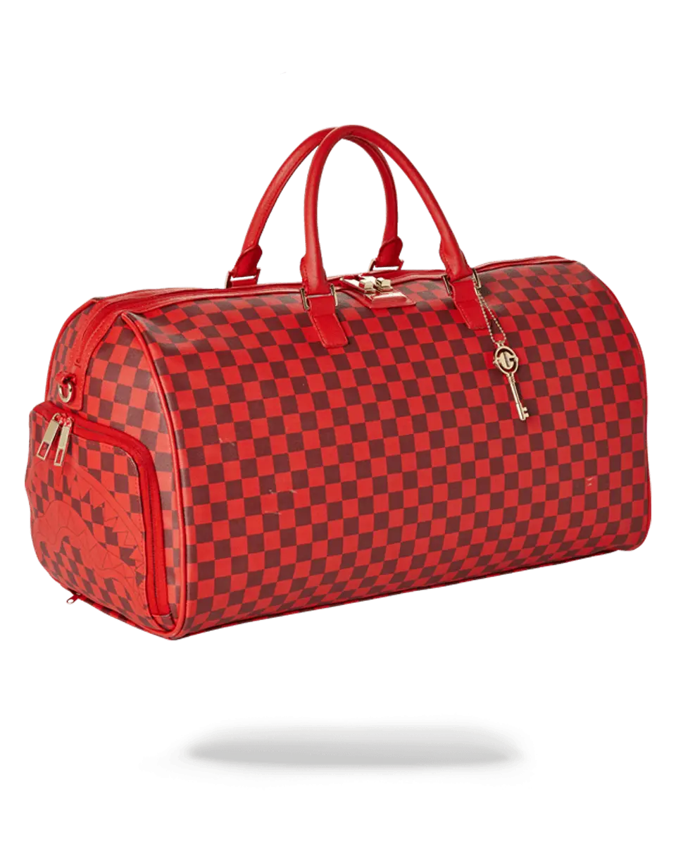 SHARKS IN PARIS DUFFLE (RED CHECKERED EDITION)