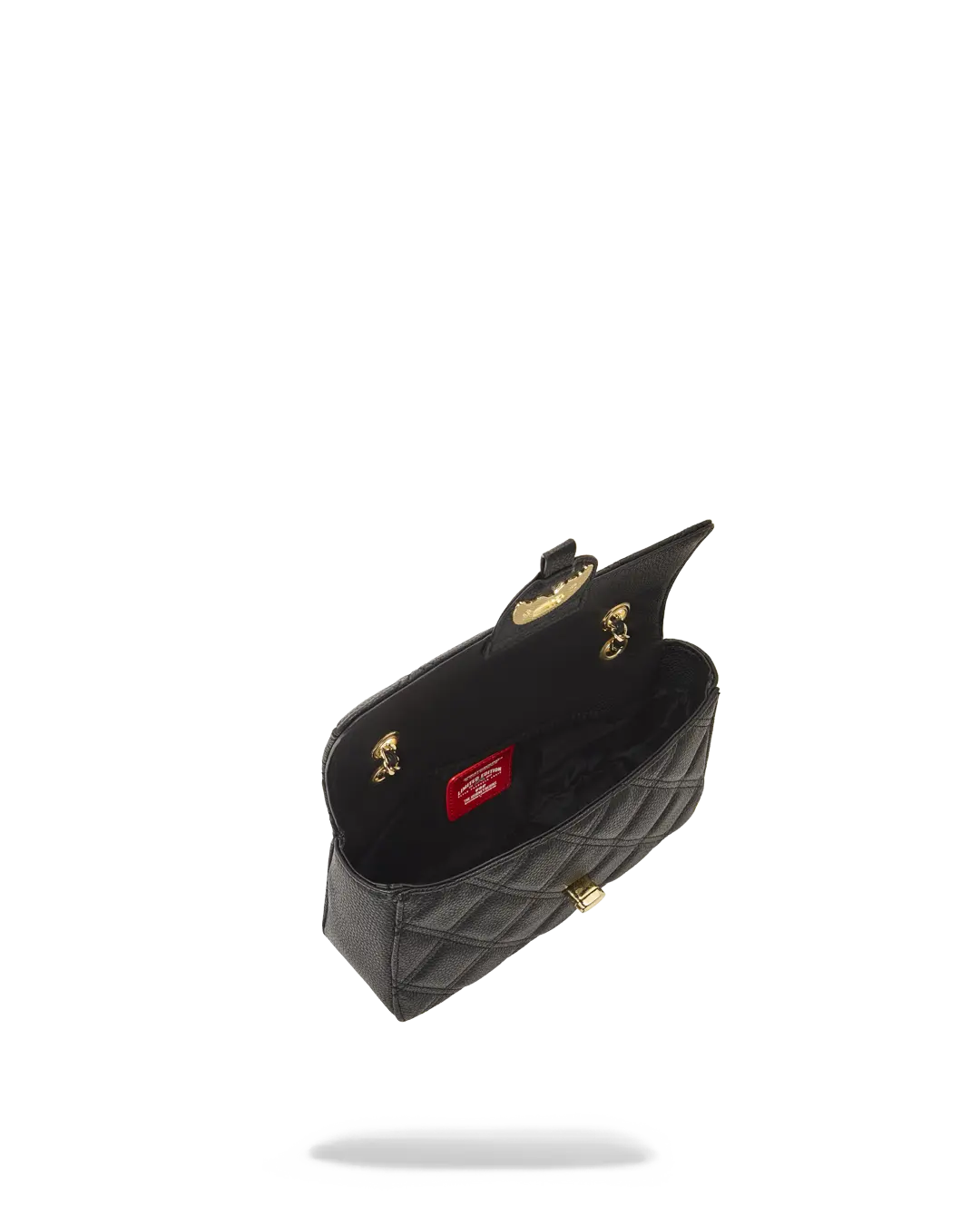 NOIR QUILT GOLD CHAIN SHARK HANDBAG - Image 9