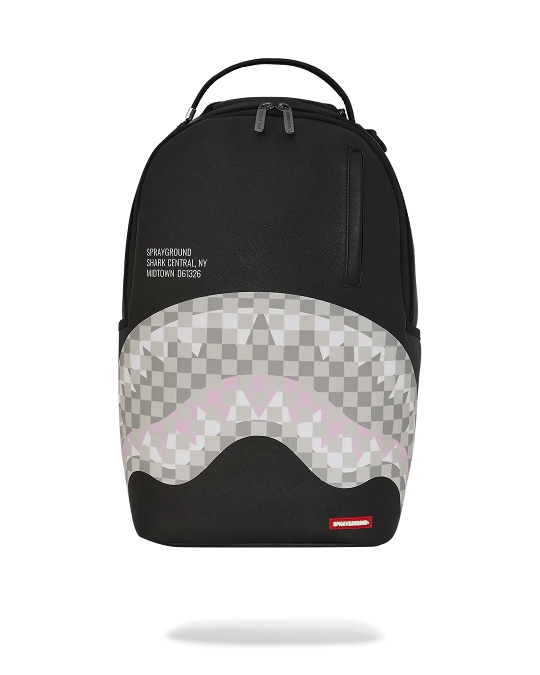 SHARK CENTRAL CREAM BLACK CHECK BACKPACK