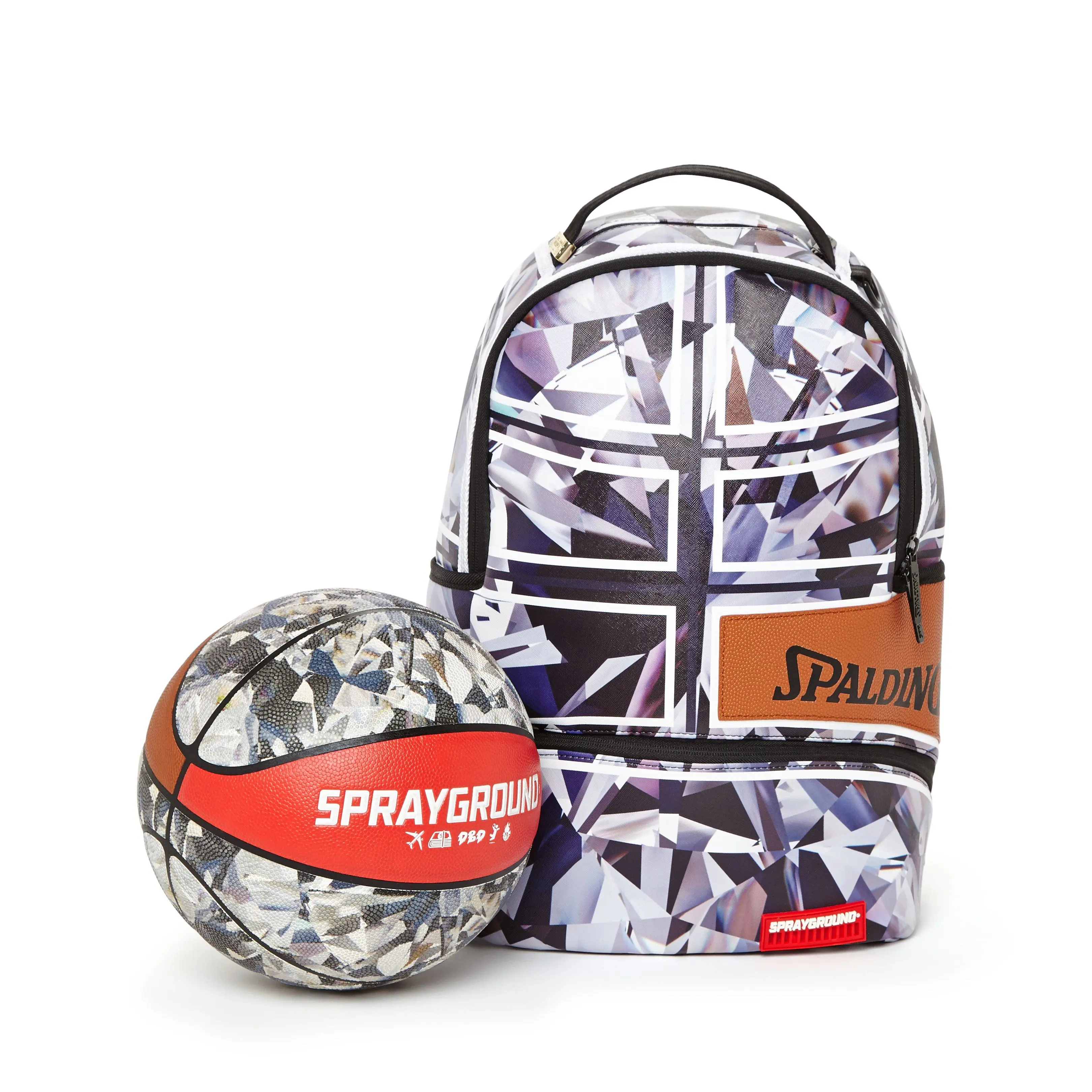 SPALDING X SPRAYGROUND ONE MILLION KARAT DIAMOND BACKPACK - Image 8