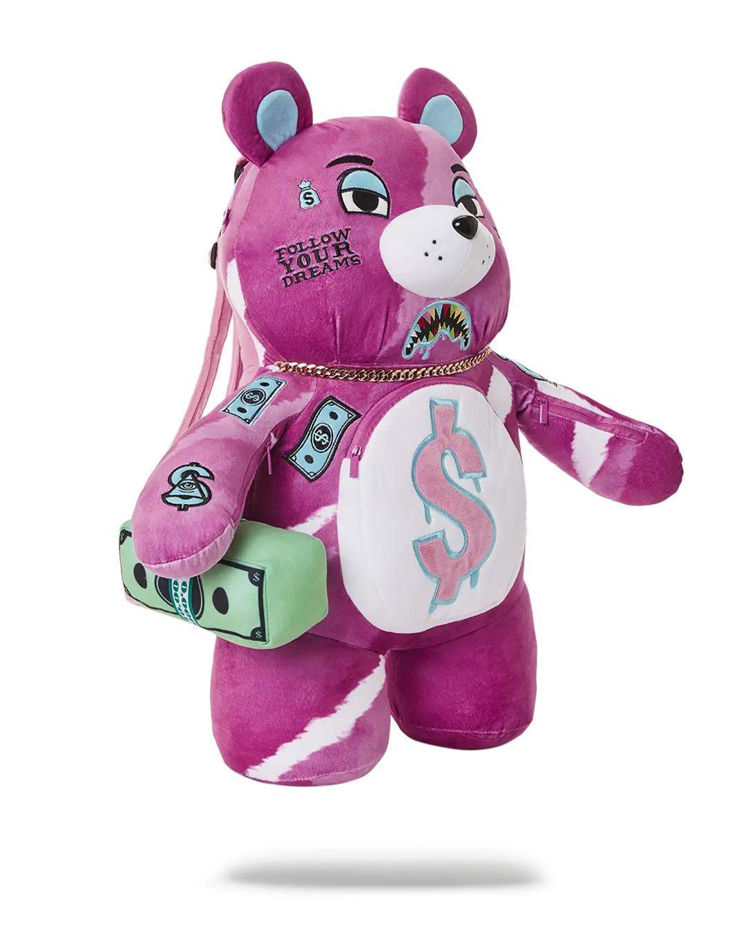 PINK PUNK MONEYBEAR TEDDYBEAR BACKPACK - Image 3
