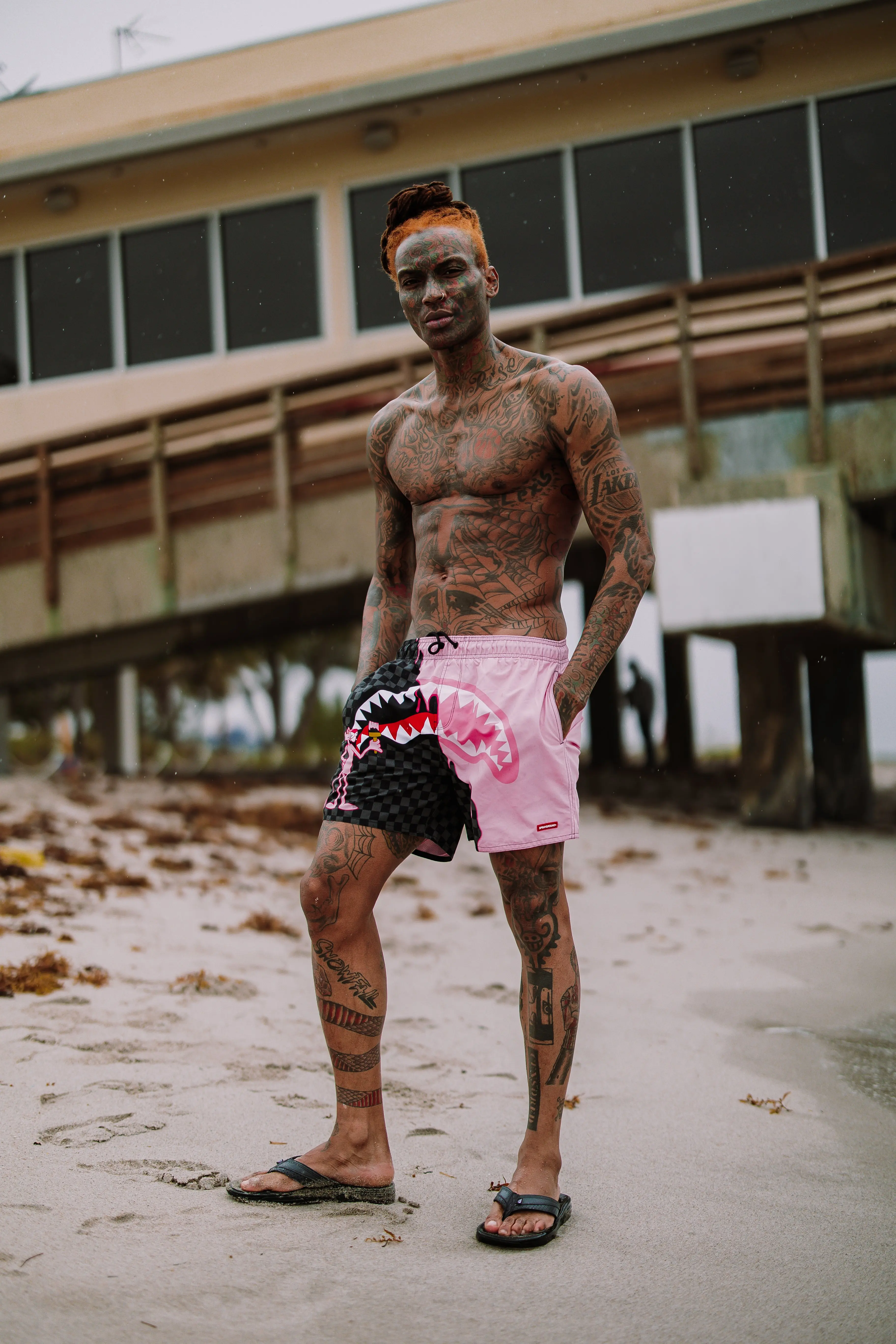 PINK PANTHER PINK PAINTER SWIM SHORTS - Image 6