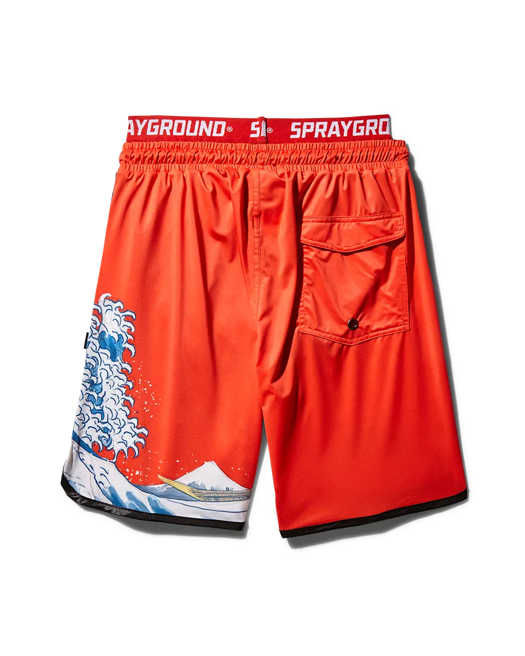 JAPAN WAVE CORTO SWIM TRUNKS (RED) - Image 2