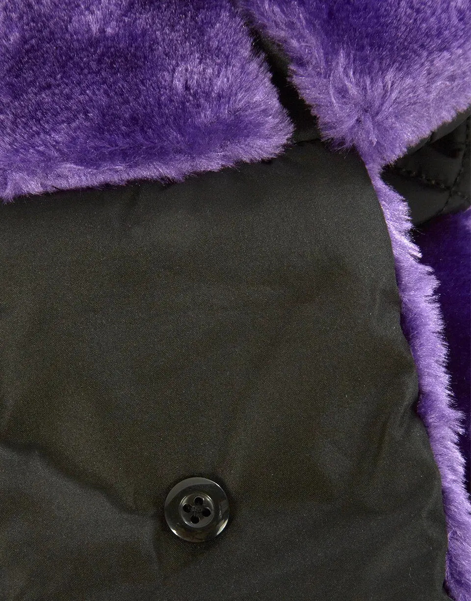 BLACK 3M PURPLE FUR AVIATOR HAT - Image 6