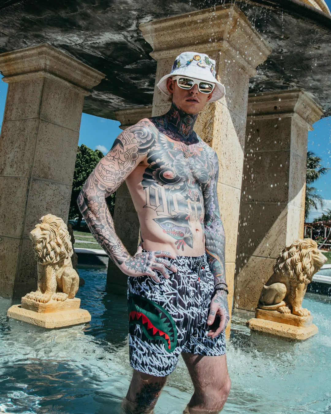 SCRIBBLE SHARK SHOTO SWIM TRUNKS - Image 2