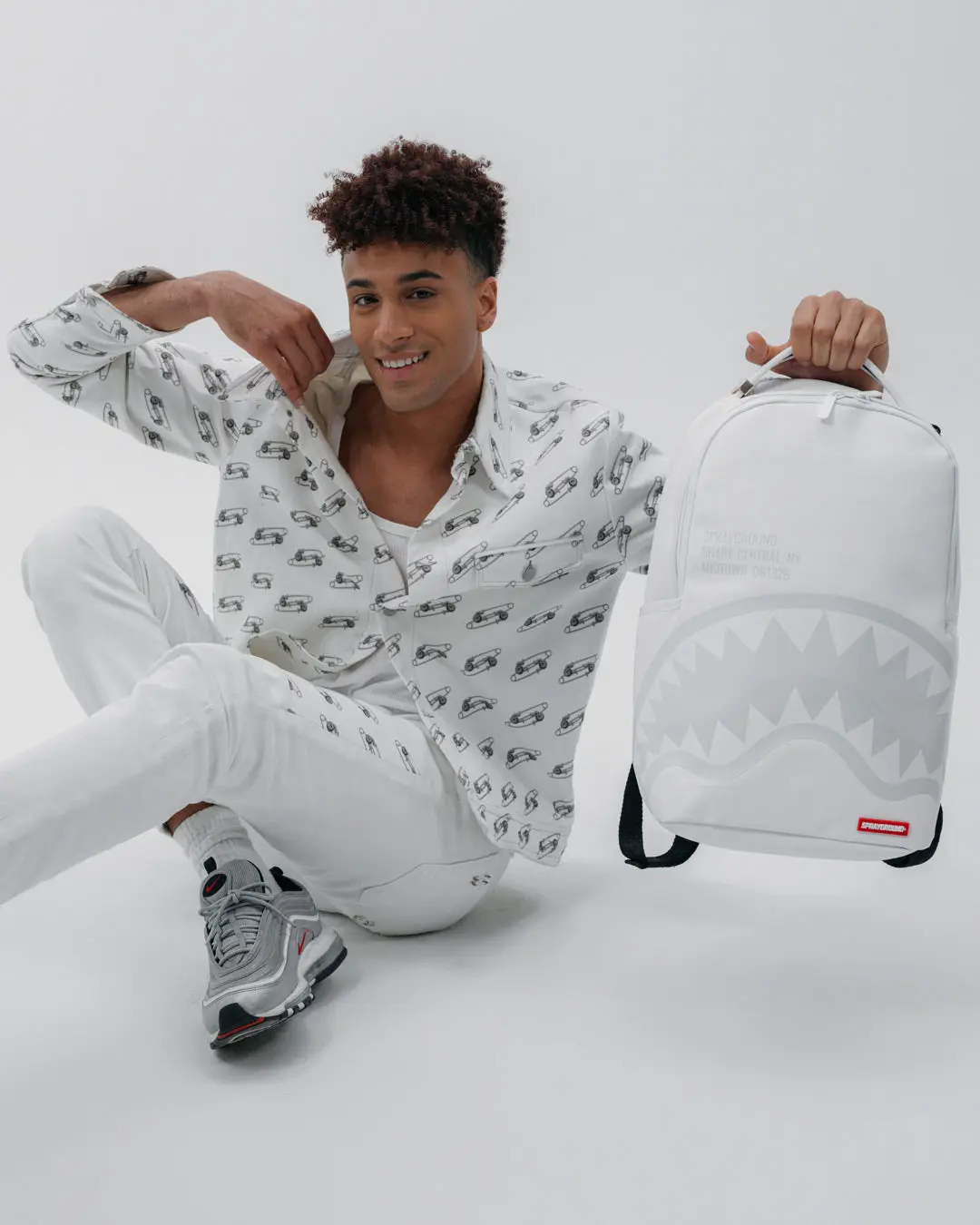 SHARK CENTRAL BACKPACK WHT/WHT (DLXV) - Image 4