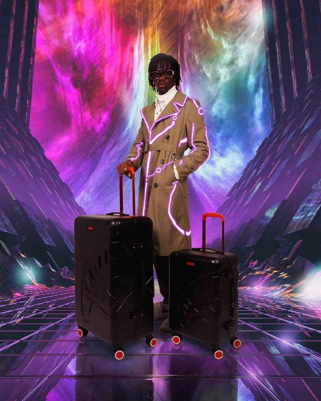 SHARKITECTURE MOLDED 22” CARRY-ON LUGGAGE - Image 4