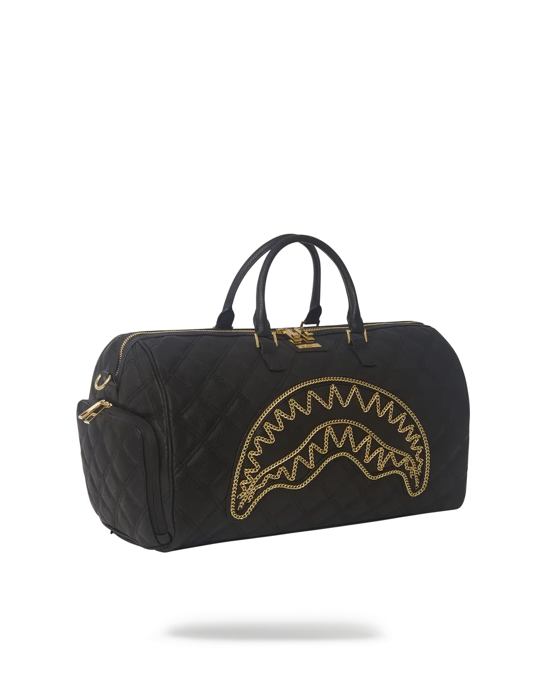 NOIR QUILT GOLD CHAIN SHARK DUFFLE - Image 7