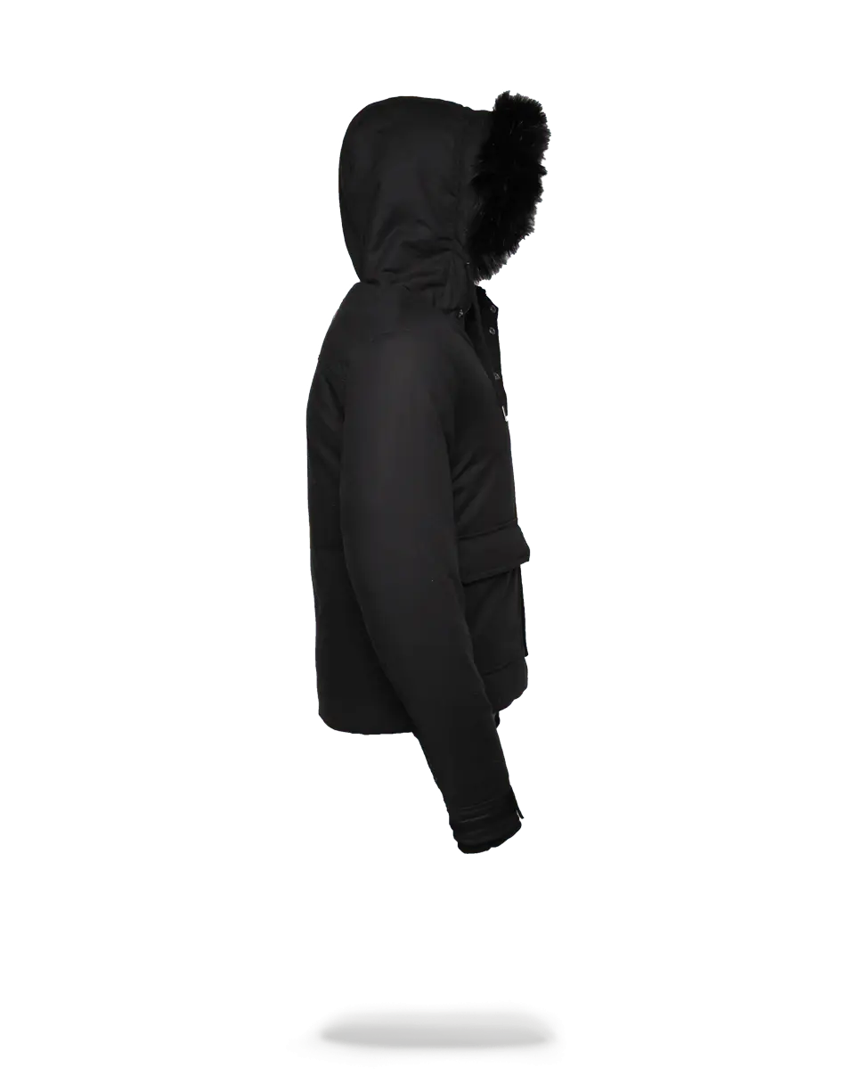 SOLID BLACK CHOPPER JACKET - Image 3