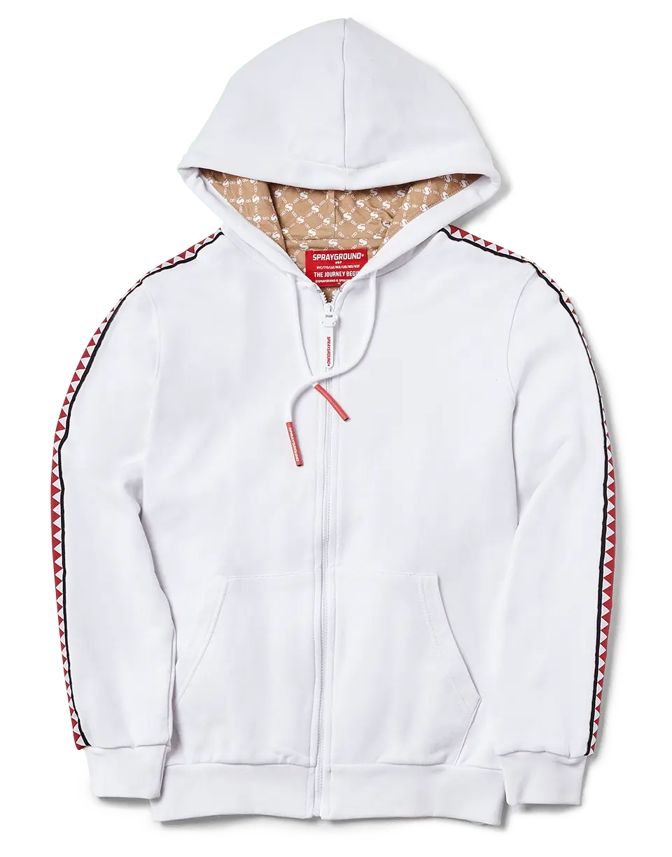 SHARKTRACK SPUCCI ZIPUP HOODIE (WHITE)