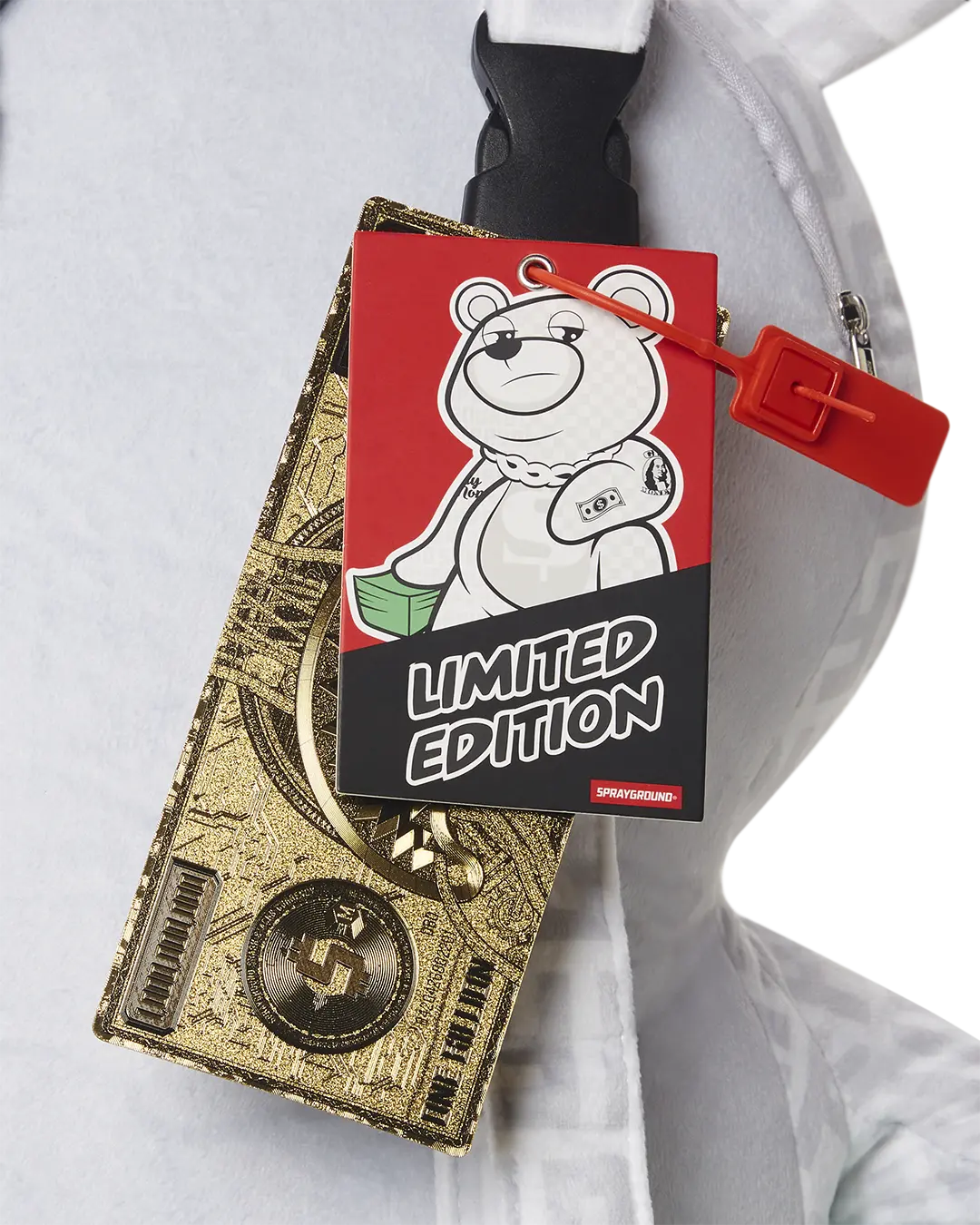 SPLIT THE CHECK (PEARL) MONEYBEAR TEDDYBEAR BACKPACK - Image 15