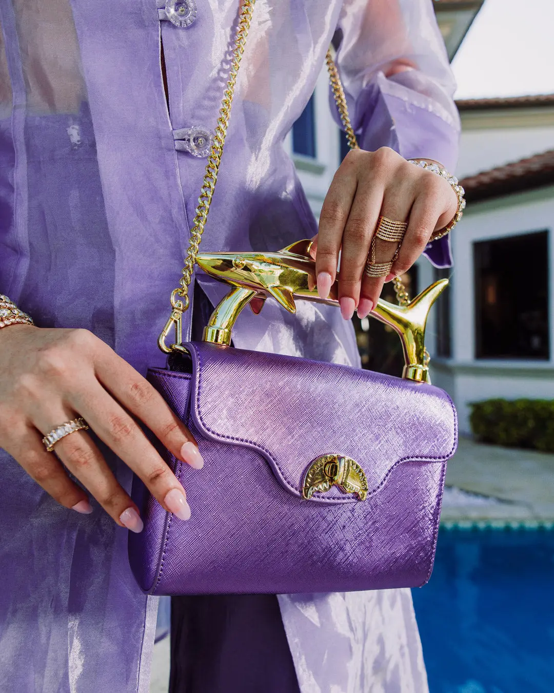 SHARKS OF THE GOLD OCEAN CLUTCH - Image 2