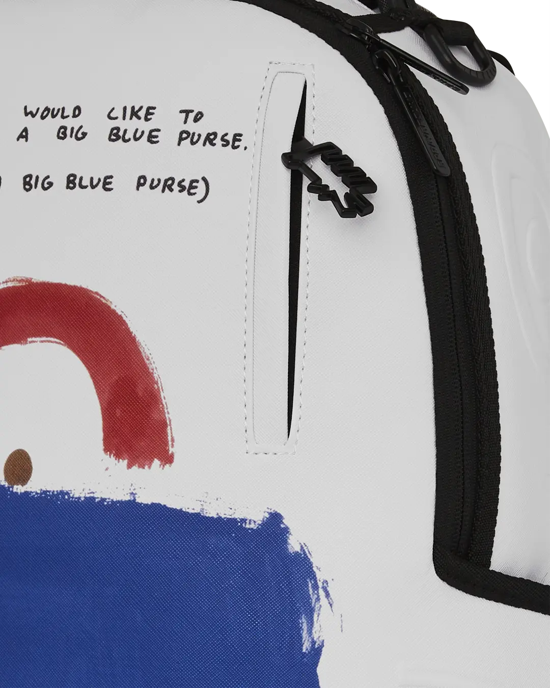 KEITH HARING BIG BLUE PURSE ART BACKPACK - Image 10