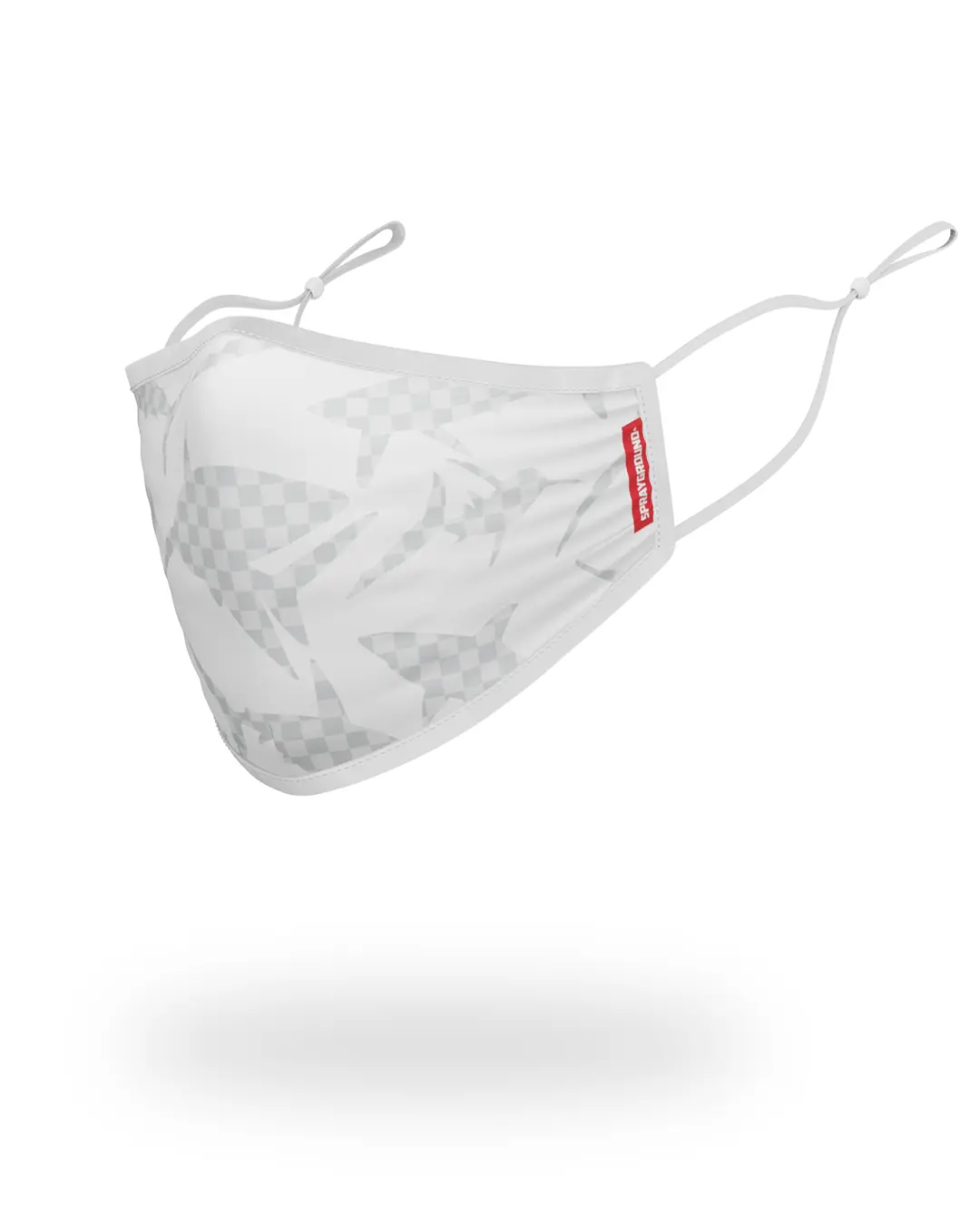 SHARK CHECK (WHITE) FACE MASK - Image 3