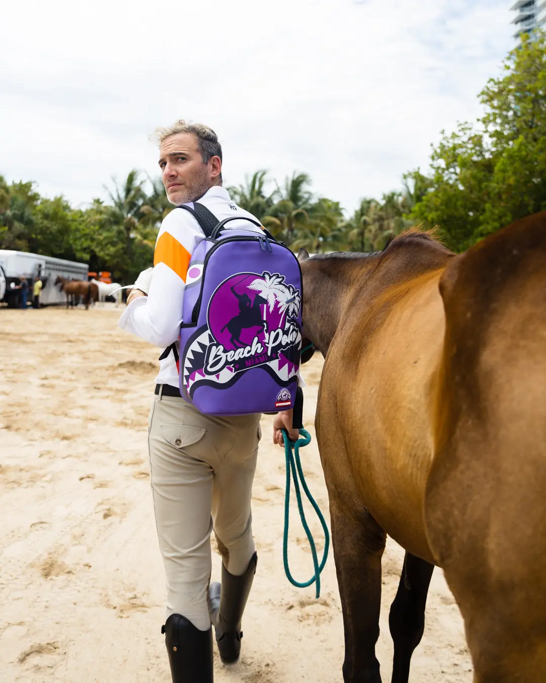 MIAMI BEACH POLO COLLAB BACKPACK (DLXV-PURPLE) - Image 6
