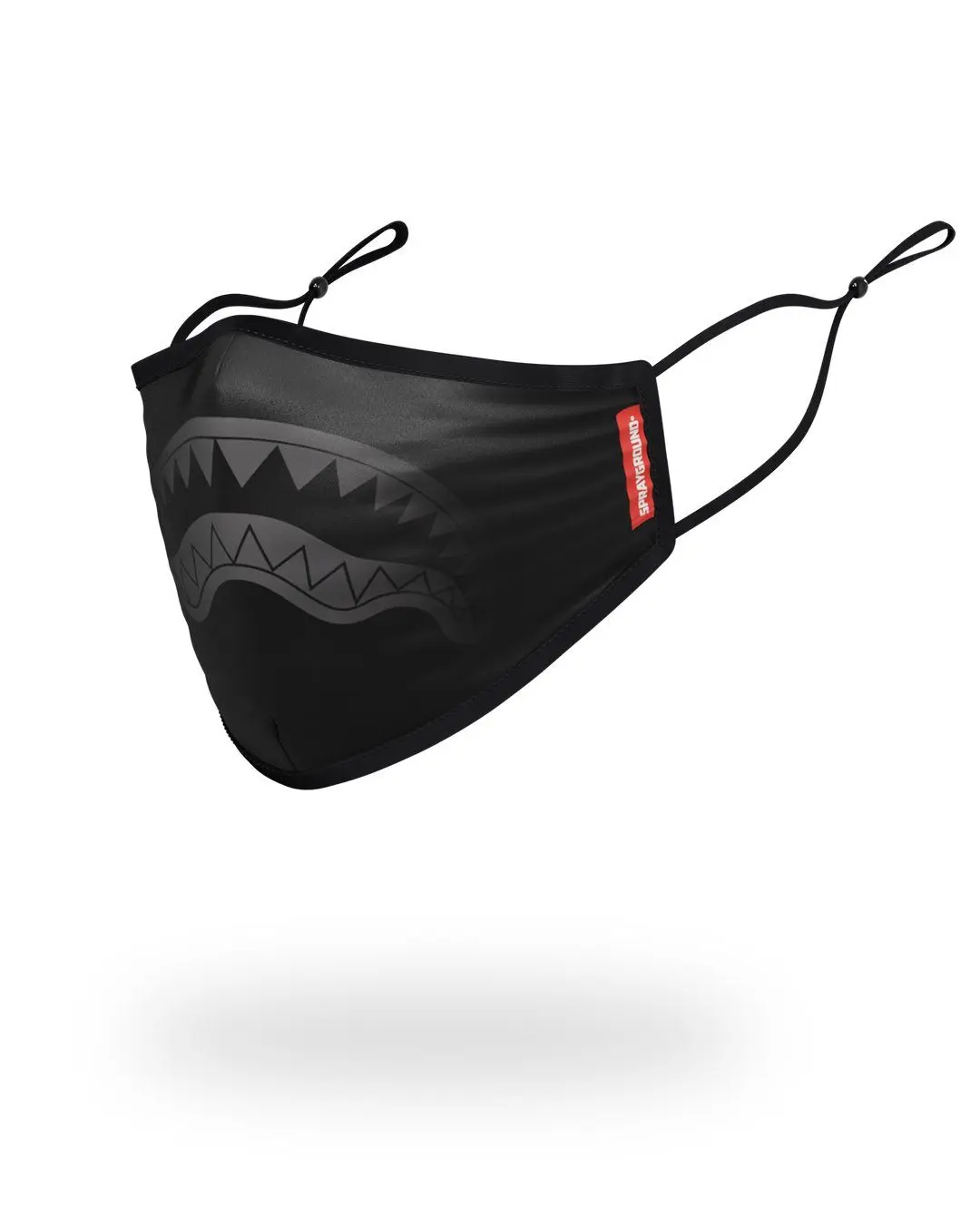 ADULT MIDNIGHT SHARK FORM FITTING FACE MASK - Image 2