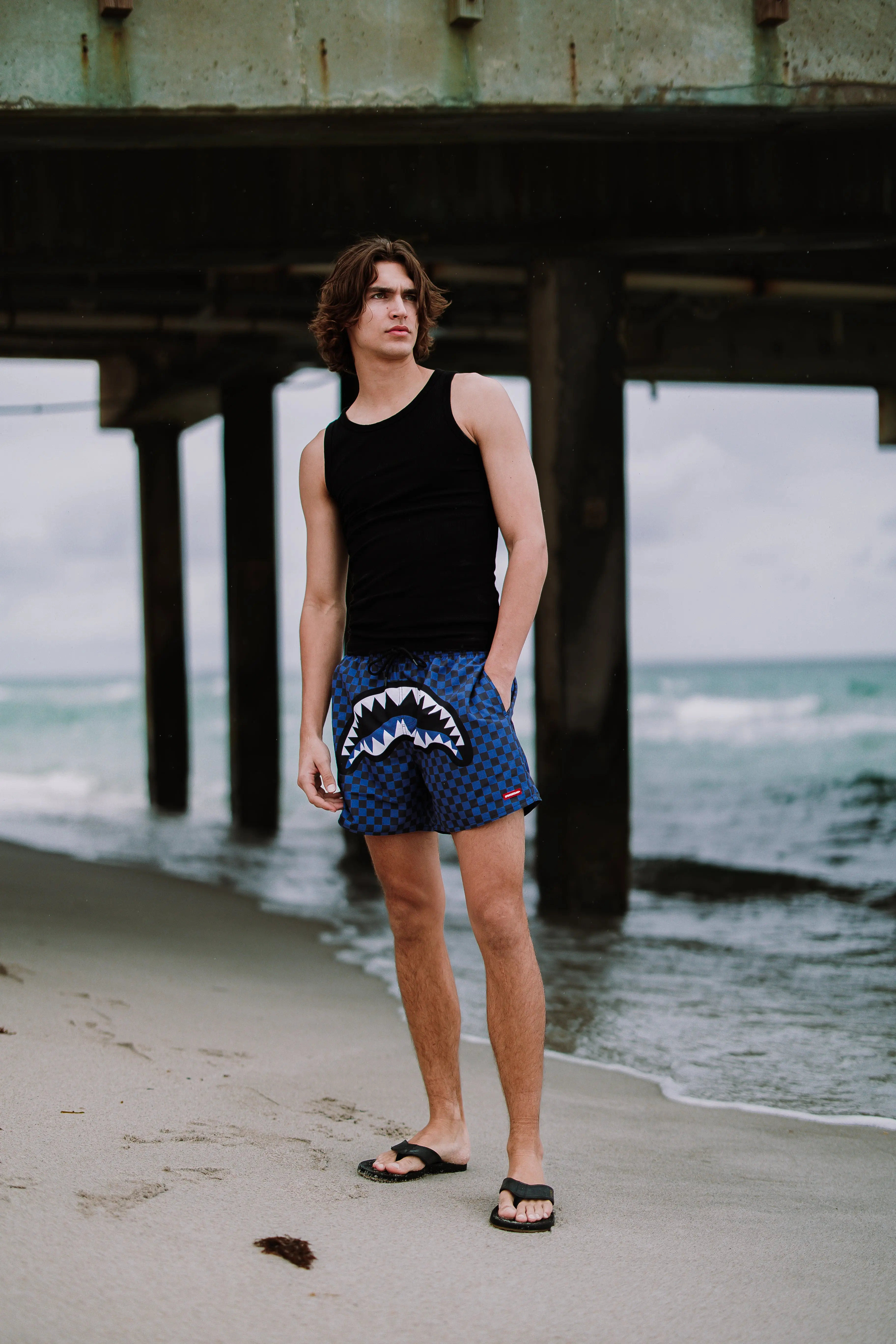 MIDNIGHT MAGIC SHARKS IN PARIS SWIM SHORTS - Image 2
