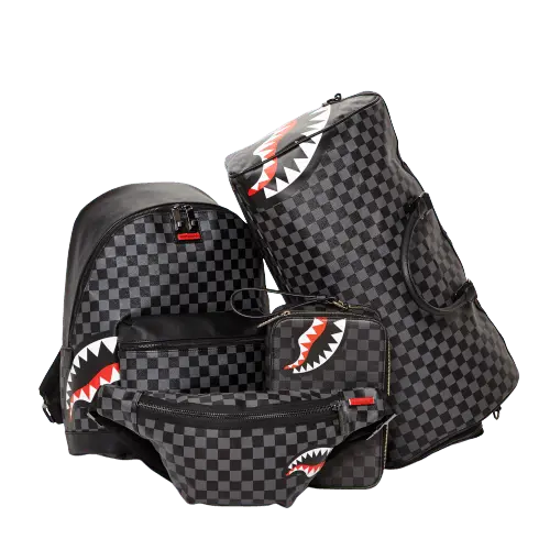 SHARKS IN PARIS (BLACK CHECKERED EDITION) DUFFLE - Image 8