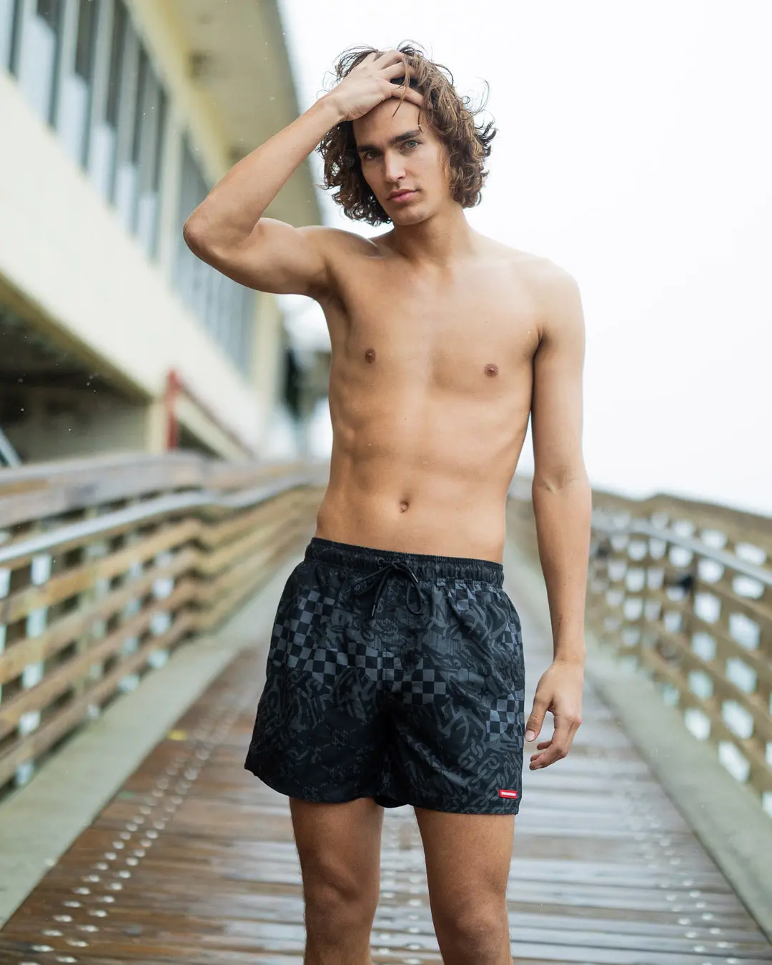 3AM CHECK SWIM SHORTS - Image 2