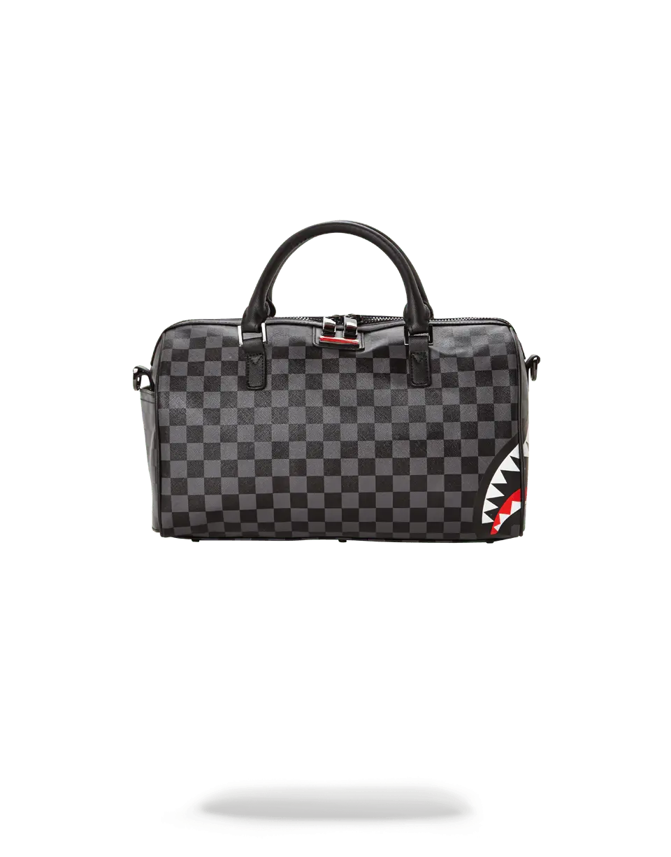 GREY CHECKERED SHARKS IN PARIS MINI DUFFLE - Image 3